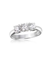 FORZIERI | Metallic 0.92 Ctw Diamond Three-stone 18k Gold Ring | Lyst