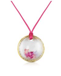 House of Murano - Purple Round Murano Glass Pendant W/ Fuchsia Lace - Lyst