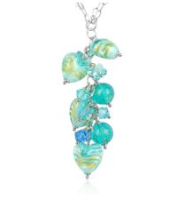 House of Murano - Blue Mare - Turquoise Murano Glass Heart Drop Necklace - Lyst