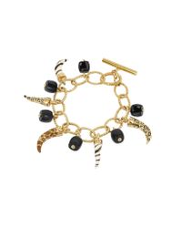Just Cavalli - Metallic Amuleto Lucky Charms Toggle Bracelet - Lyst
