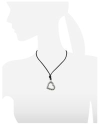 Just Cavalli - Metallic Snake - Heart Pendant W/Lace - Lyst