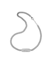 Just Cavalli - Metallic Touch - Signature Plate Chain Necklace for Men - Lyst