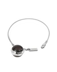 KENZO | Metallic Cosmos Rose Wood Charm Sterling Silver Bracelet | Lyst