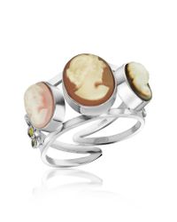 Mia & Beverly - Metallic Cameo Trio Ring - Lyst