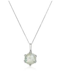 Mia & Beverly - Metallic Spectrolite And Diamond 18k Gold Charm Necklace - Lyst