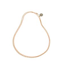Patrizia Pepe - Pink Peach and Gold Brass Bead Necklace - Lyst