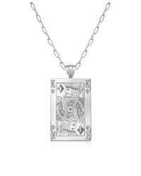 Sho London - Metallic Sterling Silver King Of Diamonds Necklace - Lyst