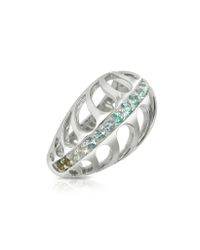 Sho London - Metallic Sterling Silver Mari Rush Ring - Lyst