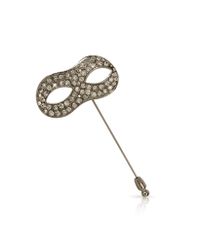 Sonia Rykiel - Metallic Smoked Crystal Brooch - Lyst