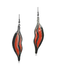 Sonia Rykiel - Red Color Block Lips Long Earrings - Lyst