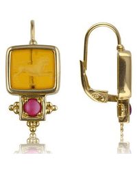 Tagliamonte - Metallic Classics Collection - Ruby And 18k Gold Earrings - Lyst