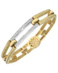 Torrini - Metallic Beatrice - Gold And Diamond Rectangular Link Bracelet - Lyst