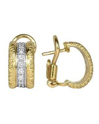 Torrini - Metallic Mini-denise - 18k Yellow Gold Diamond Earrings - Lyst