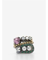 Iosselliani | Multicolor Spike Crystal Rings | Lyst