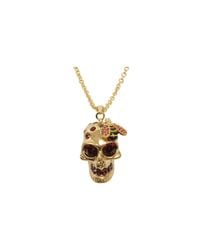 Alexander McQueen | Metallic Crystal Bee and Skull Cocktail Pendant | Lyst
