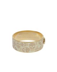 Alexander McQueen | Natural Enamel Skull Clasp Bangle | Lyst