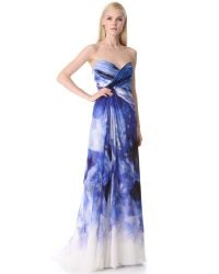 monique lhuillier blue gown