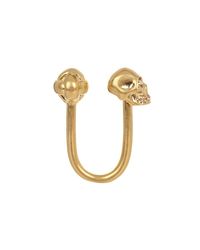 Alexander McQueen | Metallic Knotted Skull Key Ring for Men | Lyst