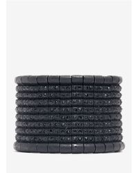 Philippe Audibert | Black Rhinestone Elasticated Cuff Bracelet | Lyst