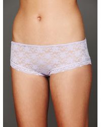 Free People | Purple Lacey Basic Hipster Brief | Lyst