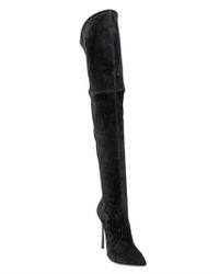 Casadei | Black Thigh Boot | Lyst