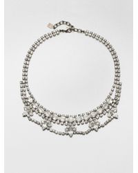 DANNIJO | Metallic Viktor Swarovski Crystal Mini Bib Necklace | Lyst
