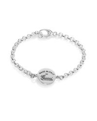 Gucci | Metallic Gg Craft Sterling Silver Signature Chain Bracelet | Lyst