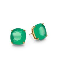 kate spade new york | Green Faceted Square Stud Earrings | Lyst