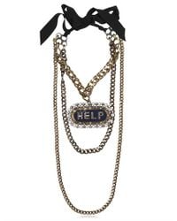 Lanvin | Multicolor Gloria Help Removable Brooch Necklace | Lyst