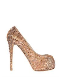 Le Silla | Metallic 130mm All Over Swarovski Calfskin Pumps | Lyst