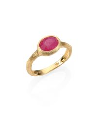 Marco Bicego | Metallic Siviglia Pink Sapphire & 18K Yellow Gold Cocktail Ring | Lyst
