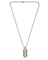 Philipp Plein | Metallic Razor Blade Necklace for Men | Lyst
