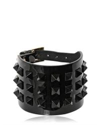 Valentino | Black Large Rockstud Punkouture Bracelet | Lyst