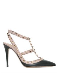 Valentino | Green 100mm Rockstud Calfskin Pumps | Lyst