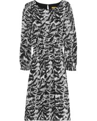 Alice + Olivia | Black Shovan Lace Detail Peplum Dress | Lyst