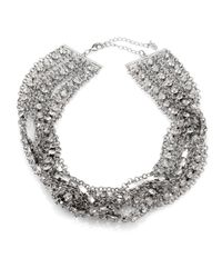ABS By Allen Schwartz | Metallic Multi-strand Sparkle Necklace | Lyst