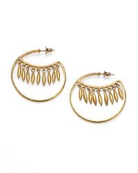 Gurhan | Metallic Wheat 24k Yellow Gold Wink Hoop Earrings/1.55 | Lyst