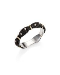 Jude Frances | Black Grey Diamond Sterling Silver and 18k Yellow Gold Ring | Lyst