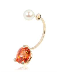 Delfina Delettrez | Orange Triangle Mono Earring | Lyst