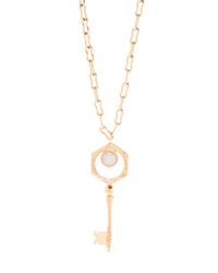 Kelly Wearstler | Metallic Small Horn Pendant Necklace in Natural Stone | Lyst