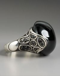 John Hardy | Black Sapphire, Black Chalcedony and Sterling Silver Ring | Lyst