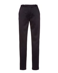 KENZO | Purple Checkered Jacquard Pants in Navy | Lyst