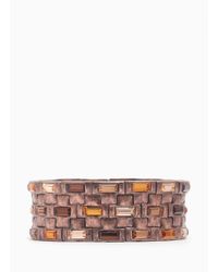 Philippe Audibert | Metallic Square Crystal Five-row Elasticated Bracelet | Lyst