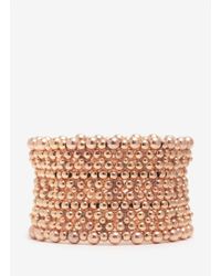 Philippe Audibert | Metallic Luis Ten-row Beaded Elasticated Bracelet | Lyst