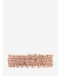Philippe Audibert | Metallic Luis Four-row Beaded Elasticated Bracelet | Lyst