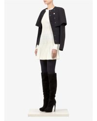 Alexander McQueen | White Plissé Pleat Wool Dress | Lyst