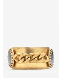 Ela Stone | Metallic Alex Stone And Chain Cuff | Lyst