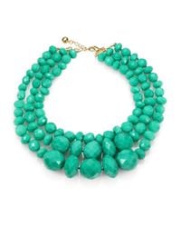 kate spade new york | Green Give It A Swirl Faceted Multi-strand Necklace | Lyst