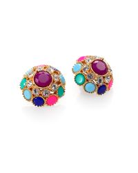kate spade new york | Putting On The Ritz Multicolor Button Earrings | Lyst