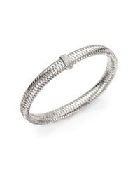 Roberto Coin | Metallic Diamond and 18k White Gold Woven Bracelet | Lyst